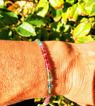 Load image into Gallery viewer, Faceted Watermelon Tourmaline Bracelet Sterling Silver