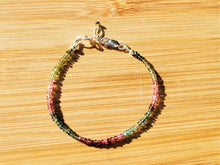 Load image into Gallery viewer, Faceted Watermelon Tourmaline Bracelet Sterling Silver